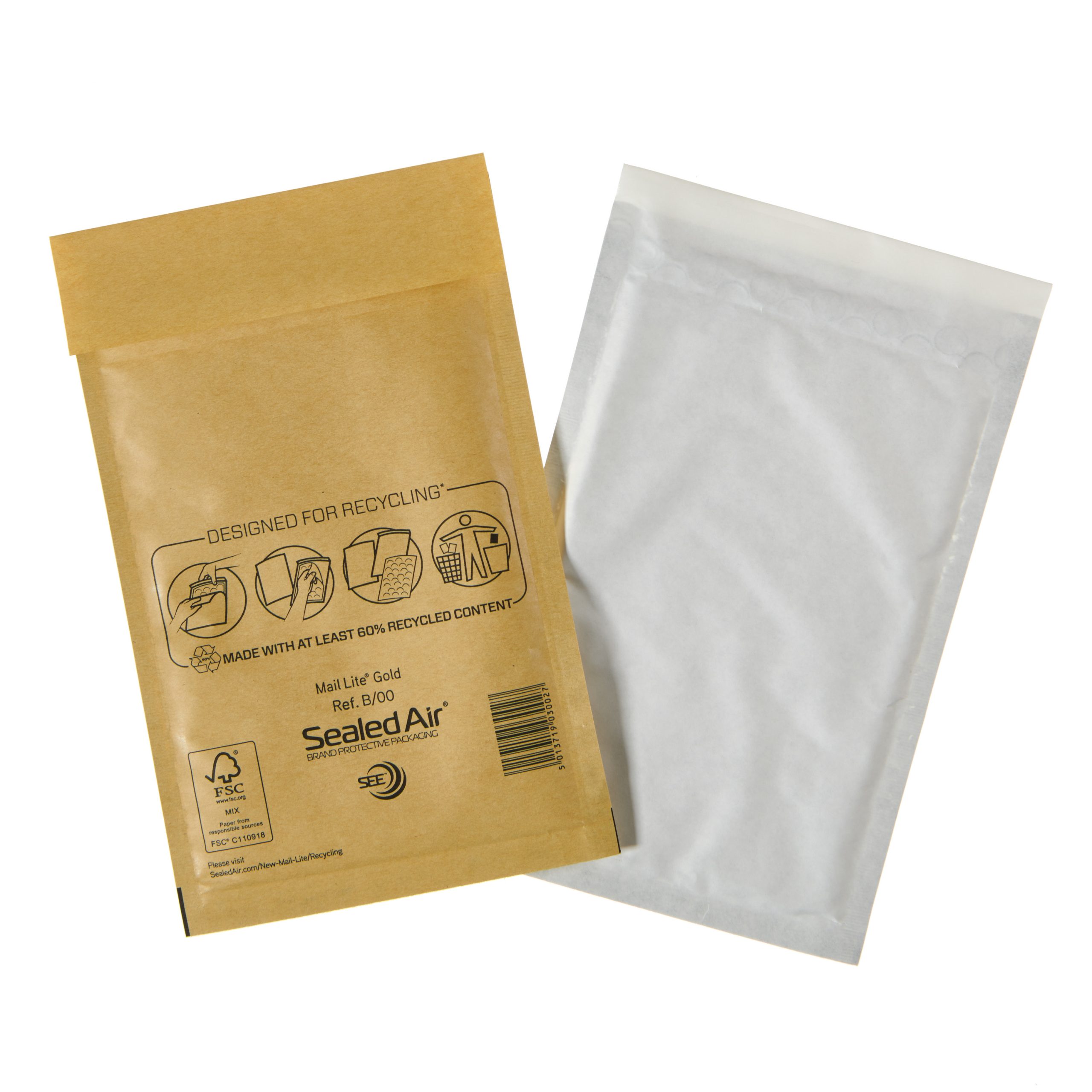 B00 B/00 White 120mm x 210mm Padded Bubble Wrap Mail Lite Postal Bag Envelopes 