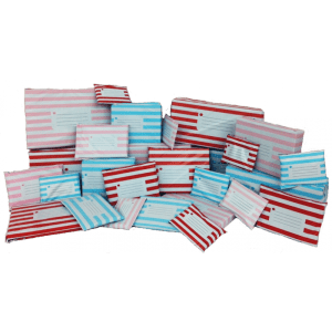 Printed Candy Stripe Polythene Postal Mailing Bag