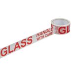Printed Glass Handle With Care Tape