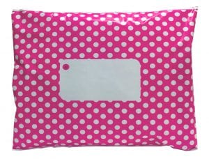Hot Pink Divinely Different Mailing Bag, Hot Pink, Mailing Bag, divinely different, polka dot, polka dot mailing bag