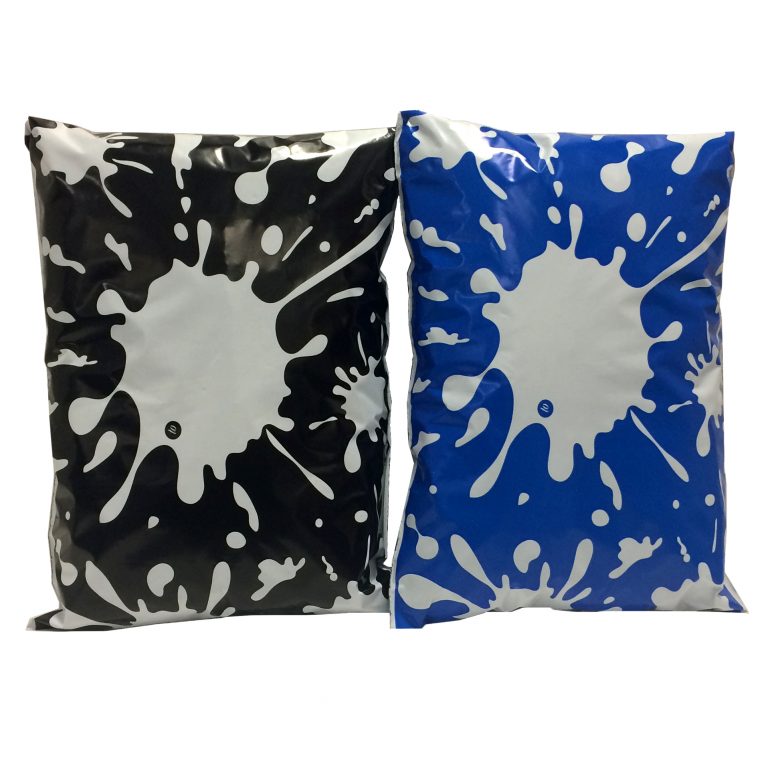 Blue & Black printed divinely different splatter mailing bags
