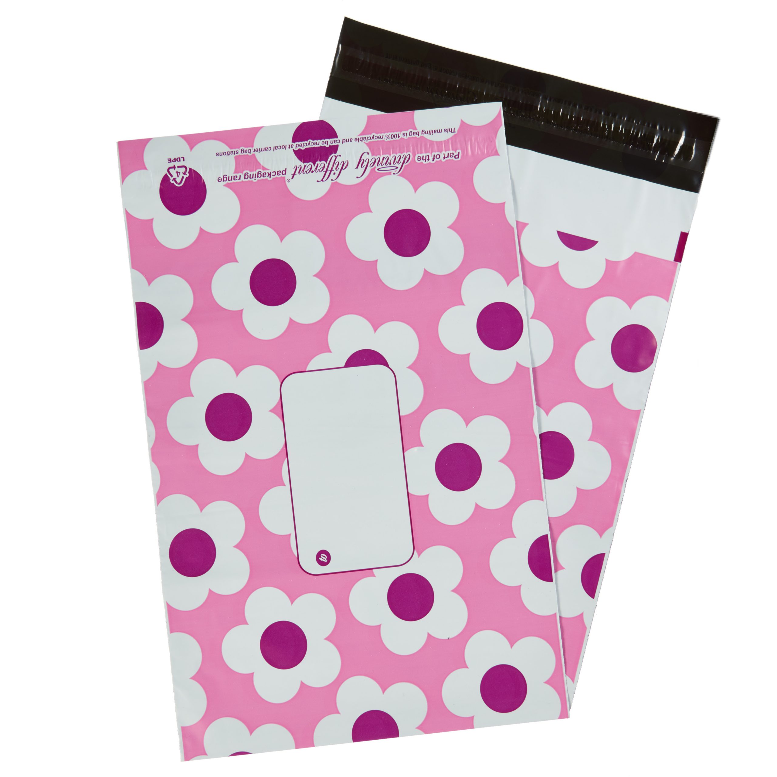 PINK MIX PACK Post Postal Plastic Poly Mailing Bags Printed Polka Dot Floral 