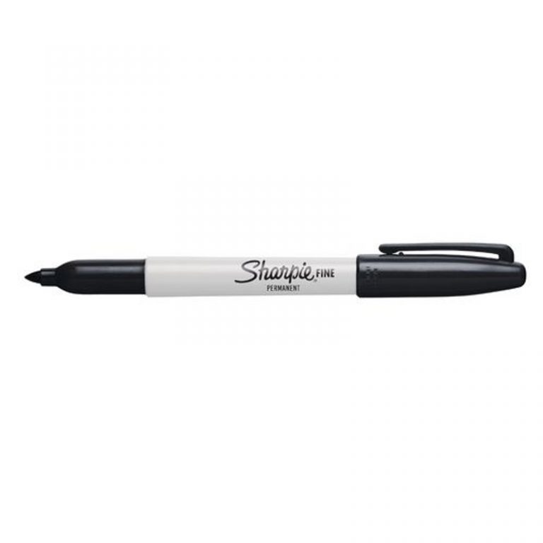 An image of one sharpie fine tip permanent marker