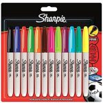 Coloured Sharpies Permanent markers group of 12