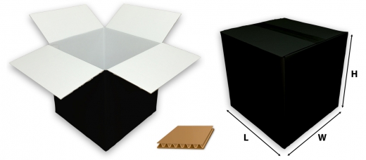 0201 single wall coloured black cardboard boxes