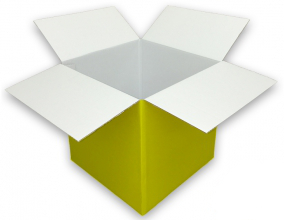 Coloured yellow Cardboard Box