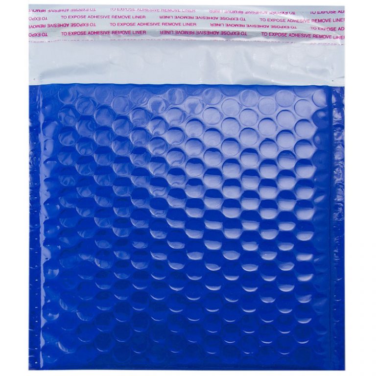 Blue Poly Gloss Bubble Bags