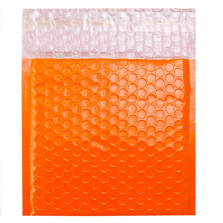 Orange Poly Gloss Bubble Bags