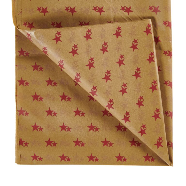 Red Star Printed Tissue Paper