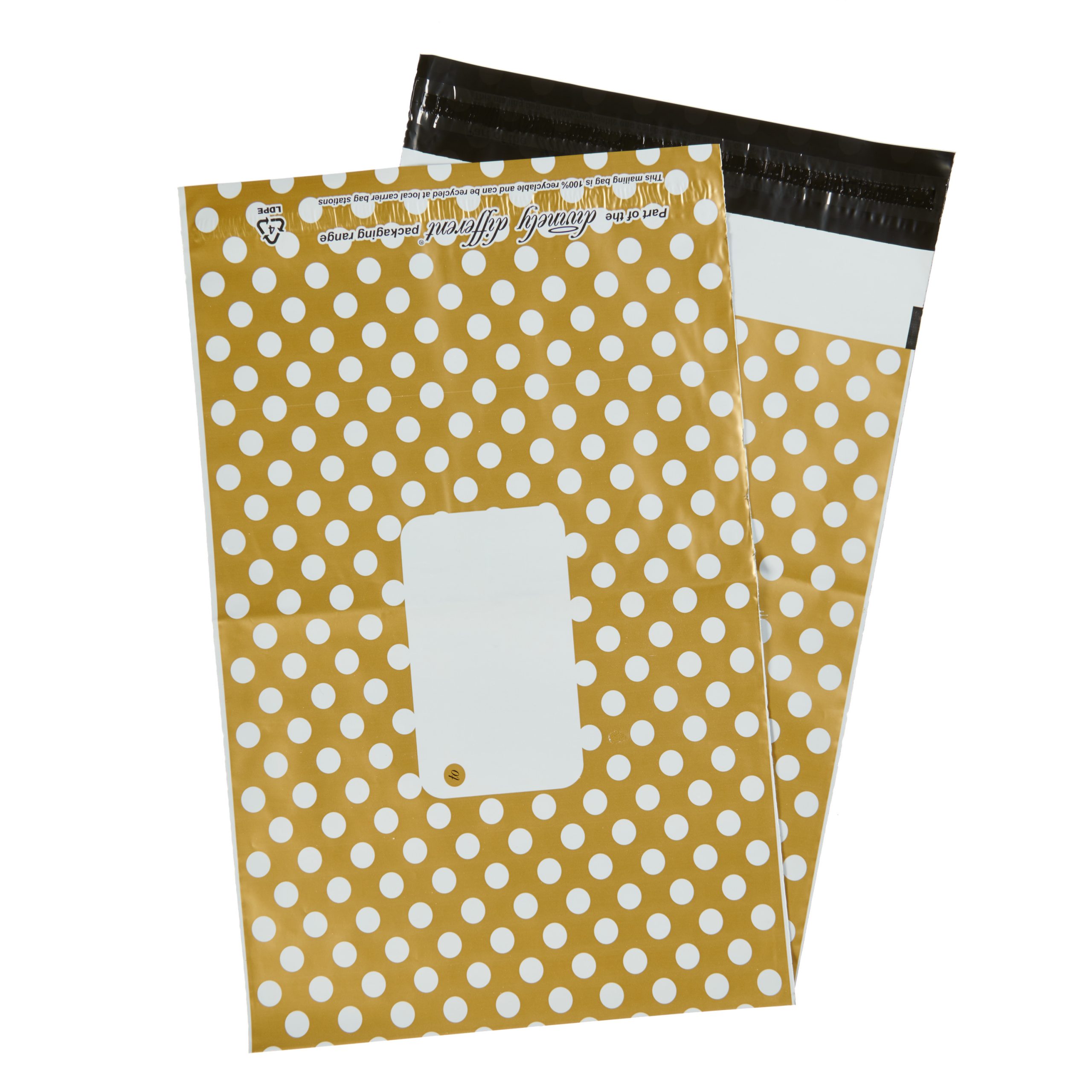 50 Yellow Polka Dots 10" x 14" Mailing Postage Postal Mail Bags 