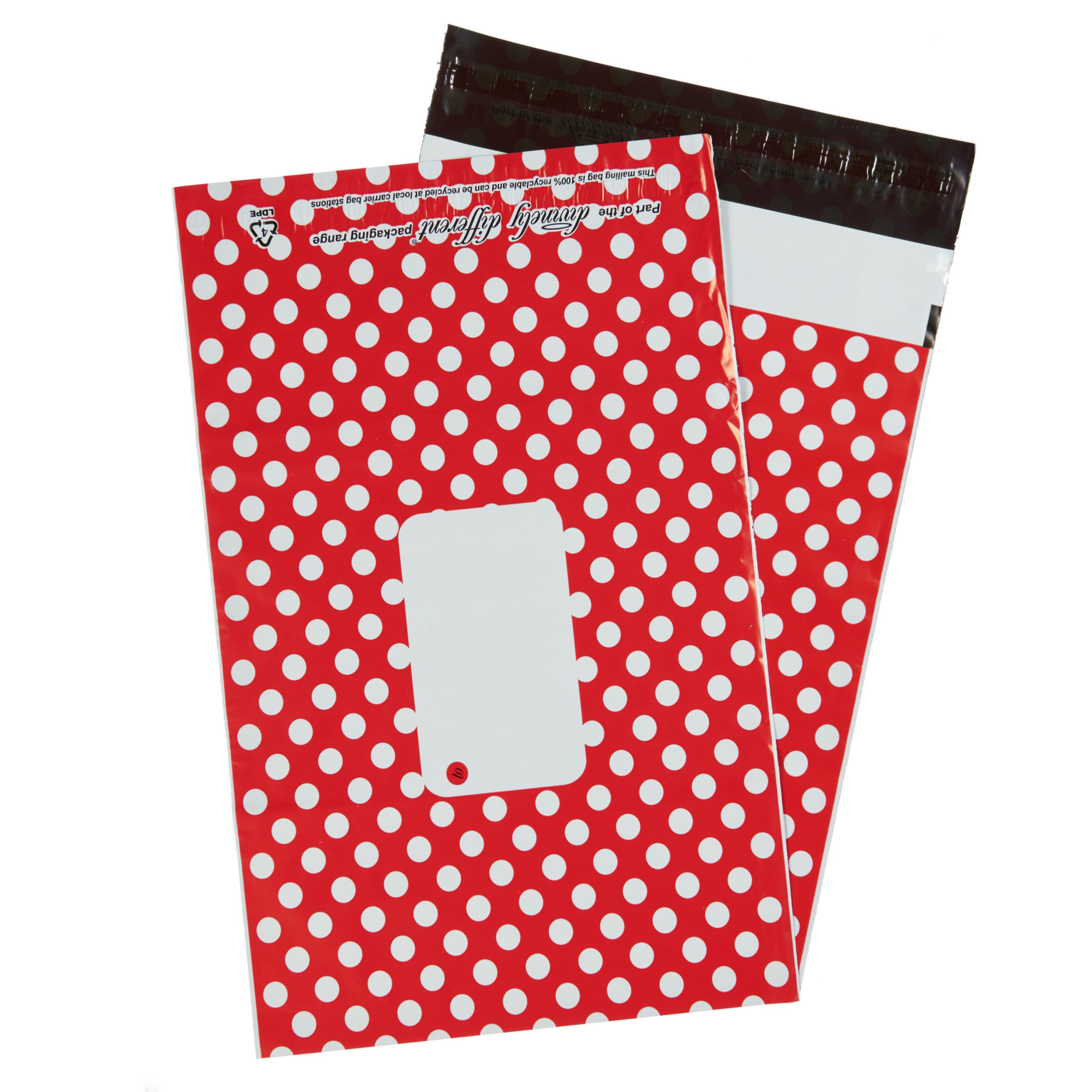 10 Yellow Polka Dots 10" x 14" Mailing Postage Postal Mail Bags 