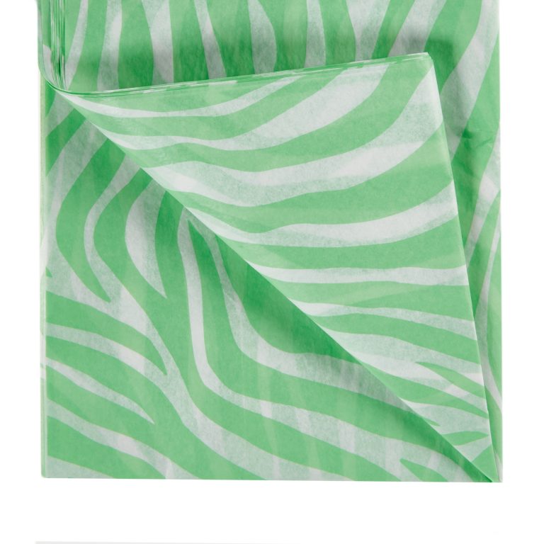 Green Zebra Printed Tissue Paper