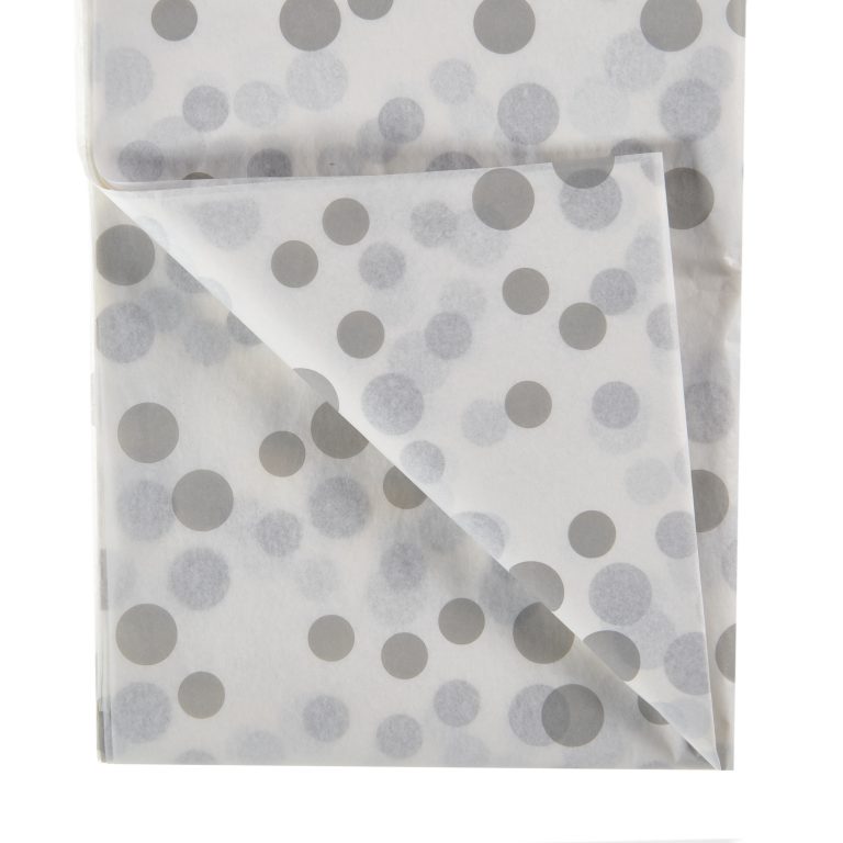 Grey Spot Bubble Printed Tissue Paper