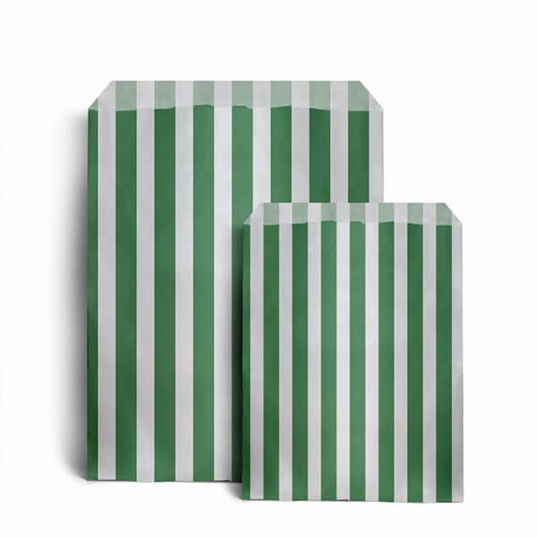 Green Candy Stripe Bags