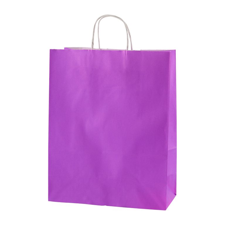 Lavender Lilac Twist Handle Paper Bag
