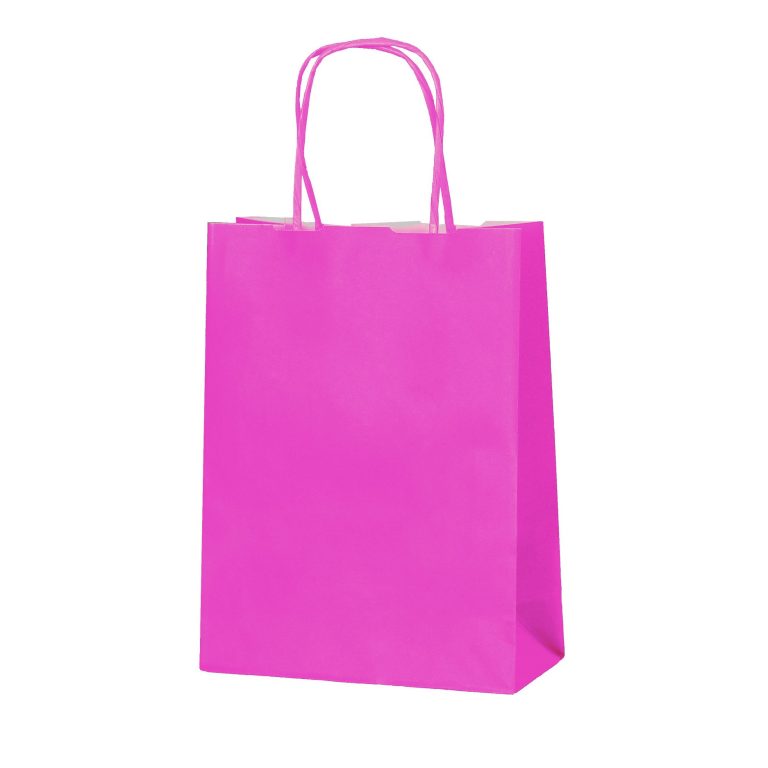 Pink Twist Handle Paper Bag