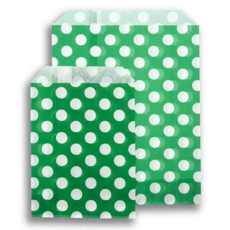 Green Polka Dot Paper Bag