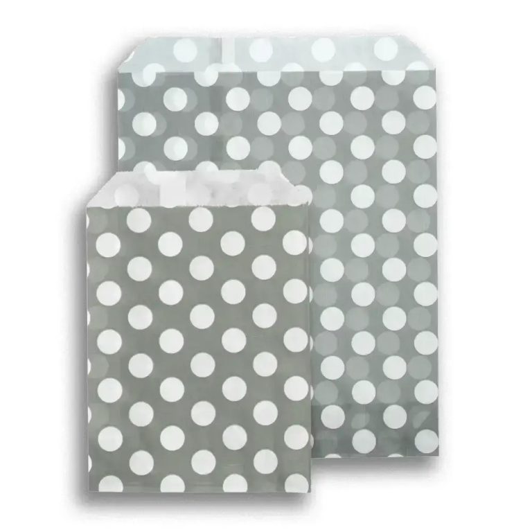 Grey Polka Dot Paper Bag