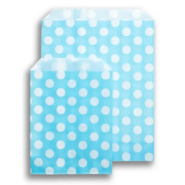 Light Blue Polka Dot Paper Bag
