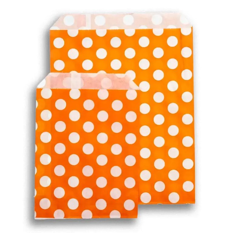 Orange Polka Dot Paper Bag
