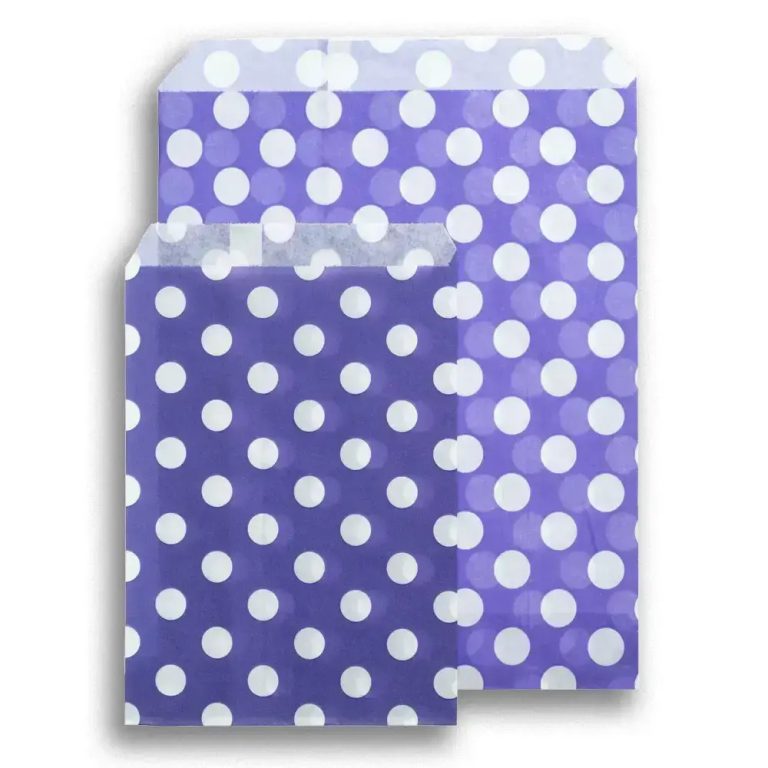 Purple Polka Dot Paper Bag