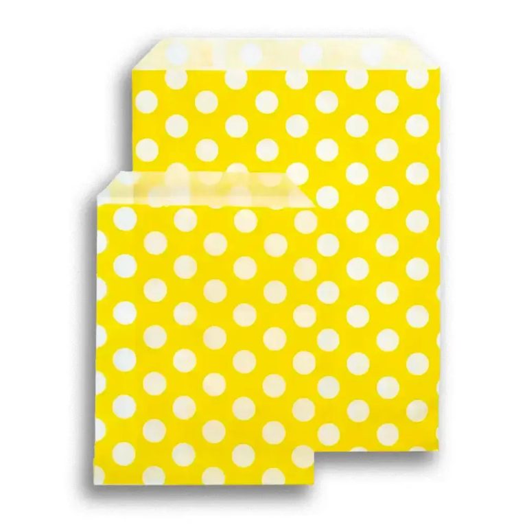 Yellow Polka Dot Paper Bag