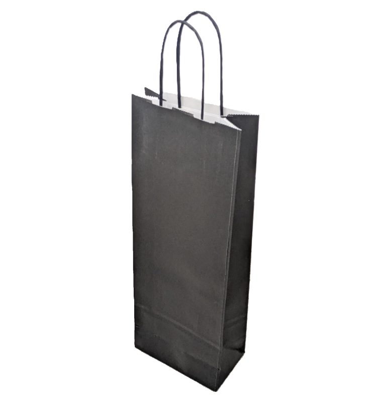 Black Bottle Twist Handle Bag