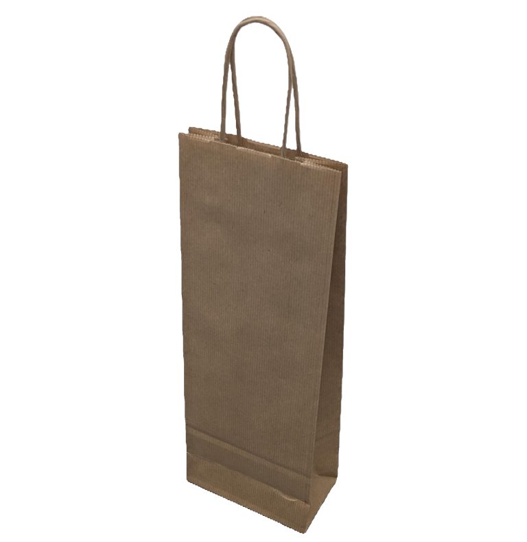 Kraft Brown Bottle Twist Handle Bag