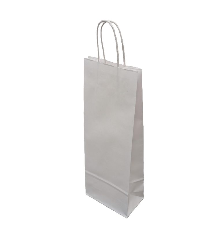 White Bottle Twist Handle Bag