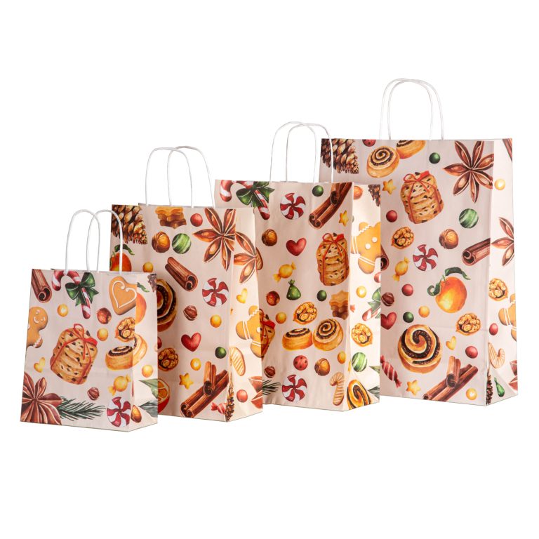 Christmas Delight Twist Handle Bags All