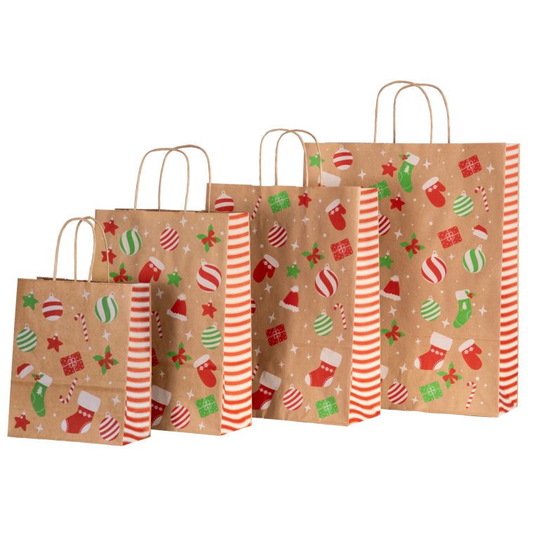 Christmas Joy Twist Handle Bags All