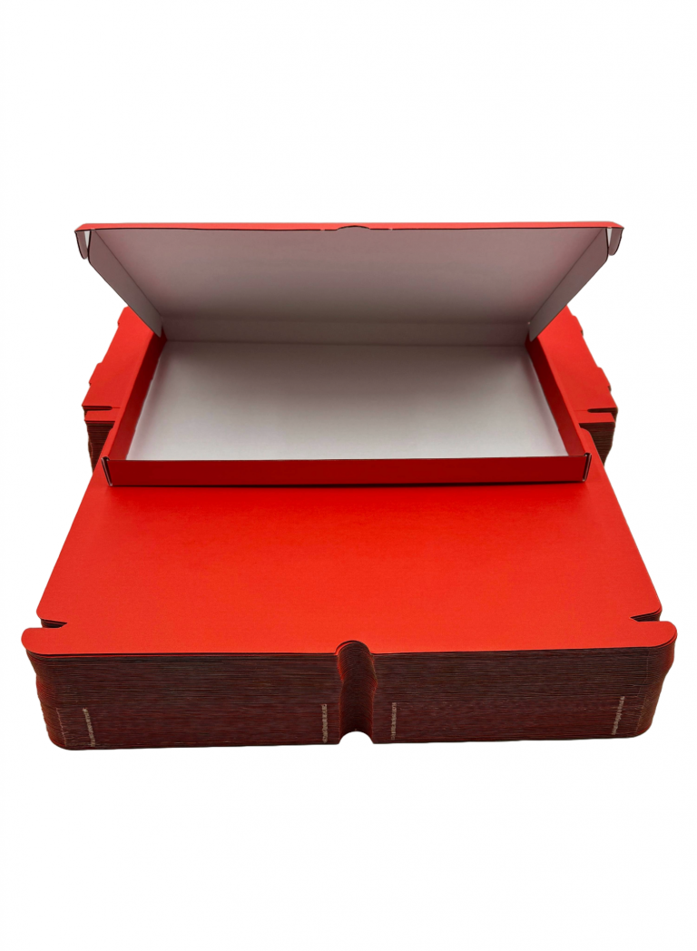 Red C4 Coloured Pip Boxes Flat